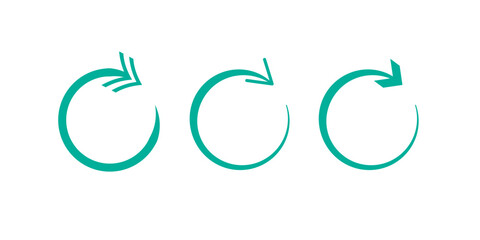 PrintCircle arrow icon. Round arrows, circular pointing sign and circles button