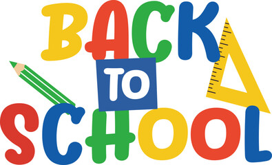Back to school text banner