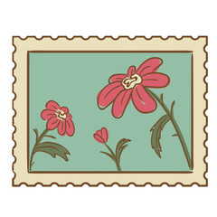 Flower Postage Stamp