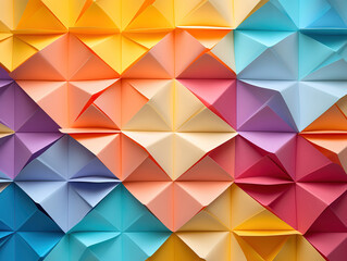 Obraz premium Abstract geometric background. Folded paper texture. Kirigami paperwork