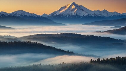 sunrise over the mountains