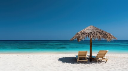 The tropical beach scene