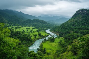 The river Tawa, a major tributary of Narmada, in Seoni district of Madhya Pradesh, India.