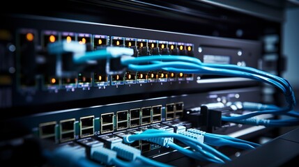 A photo of a detailed shot of a network patch