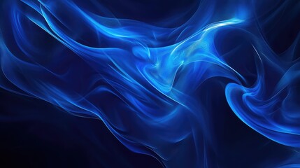 Obraz premium Elegant abstract backdrop with smooth transitions between dark night and vivid blue hues.