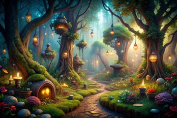 Fototapeta premium Enchanted Forest: Whimsical, Organic, Earthy, Mystical, Forest
