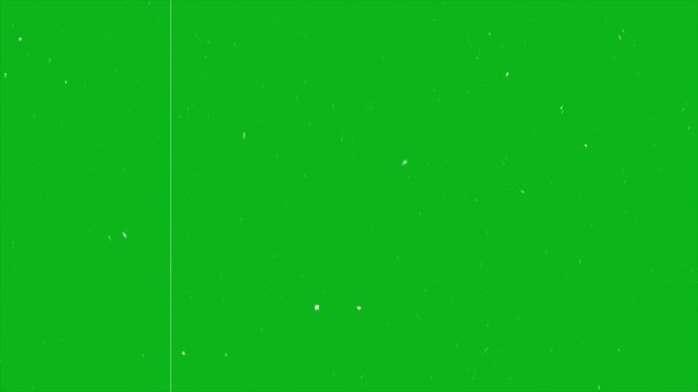 Dust and grain texture animated background. Retro vintage film effect on green screen, Dust and grain overlay with scratches