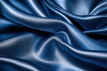 Obraz premium A close-up of a piece of blue silk, showing its texture.