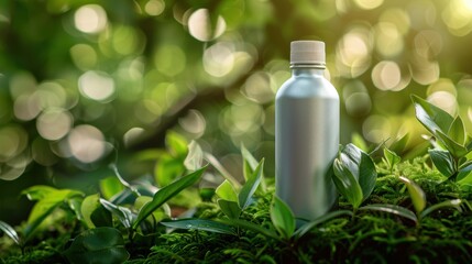 The aluminum bottle in nature