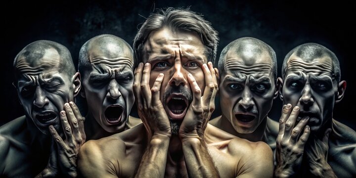 Existential Anguish: Anxious, Existential, Expressionistic, Dark Tones, Human Condition