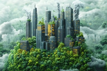 Obraz premium Carbon Neutrality Concept