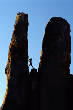 Rock Climbing in Owens Valley California, USA