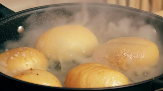Boiling fresh potatoes at home for a delicious side dish in under 30 minutes