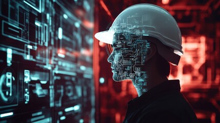 The Engineer with Digital Overlay