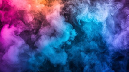 Obraz premium Fog or smoke color isolated transparent special effect. Dramatic smoke fog effect for spooky Halloween background.Smoke on black ink background, generative ai