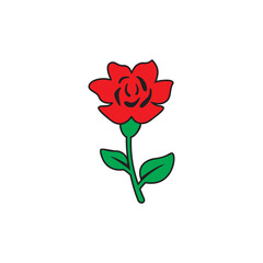 rose icon symbol sign vector