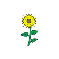 sunflower icon symbol sign vector
