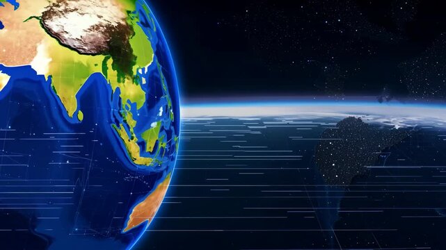 Exploring the dynamic view of Earth from space with detailed maps of Australia and Southeast Asia at nighttime
