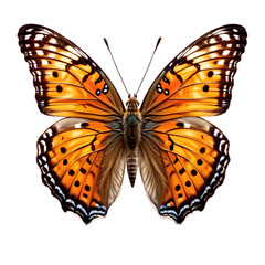 Obraz premium Brown butterfly isolated on transparent background 
