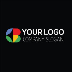 Logo with colorful letters b and c