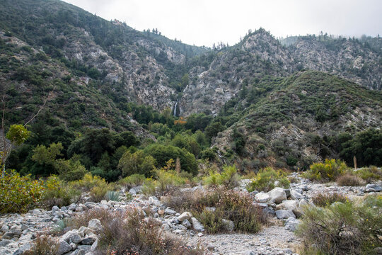 Bonita Falls in Lytle Creek Valley of the San Gabriel Mountains in the San Bernardino National Forest; San Bernardino National Forest, California, United States of America