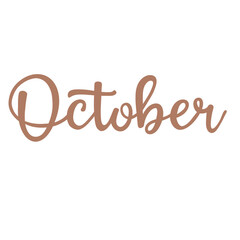 October Lettering Calligraphy