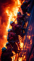 Firefighters Battling Intense Blaze