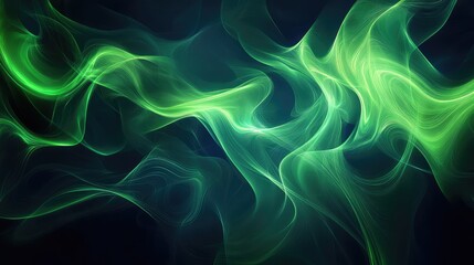 Obraz premium Abstract background with deep night tones and vibrant clover green accents, blending smoothly.