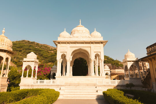 Royal crematory of Gaitore Ki Chhatriyan; Jaipur, Rajasthan, India