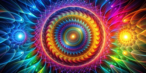 Fototapeta premium Pulse of Inspiration: Dynamic, vibrant, hypnotic, energetic, rhythmic.
