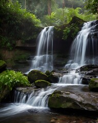 Obraz premium waterfall in the forest
