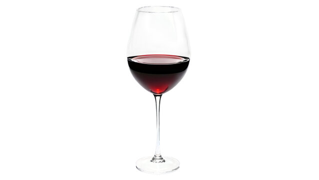 glass of wine isolated on a transparent background