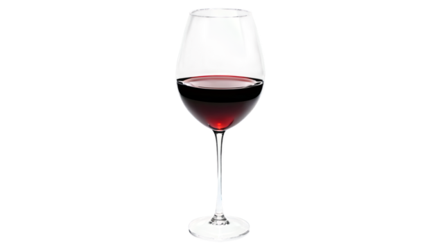 glass of wine isolated on a transparent background