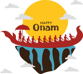happy onam day is celebrated every year on september.