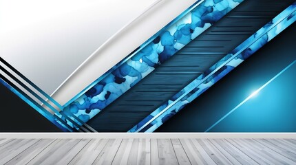 Obraz premium Modern Serenity Metallic Gradient and Watercolor Fusion background