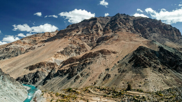 Tsarap River near Phuktal Gompa (Monastary), near Purne, Zanskar, Ladakh; Zanskar, Ladakh, India