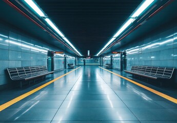 Obraz premium Subway Station Interior