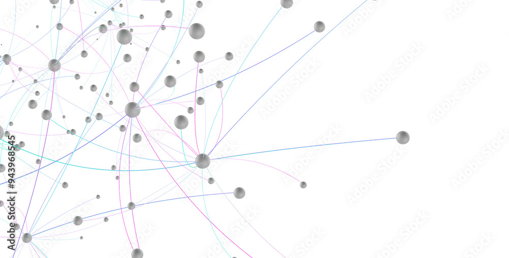 Poster abstract 3d render, network concept, background