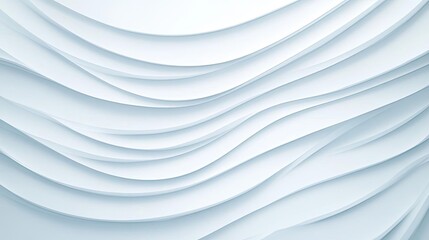 Obraz premium A serene and elegant abstract background showcasing soft waves and smooth lines in a subtle white tone.