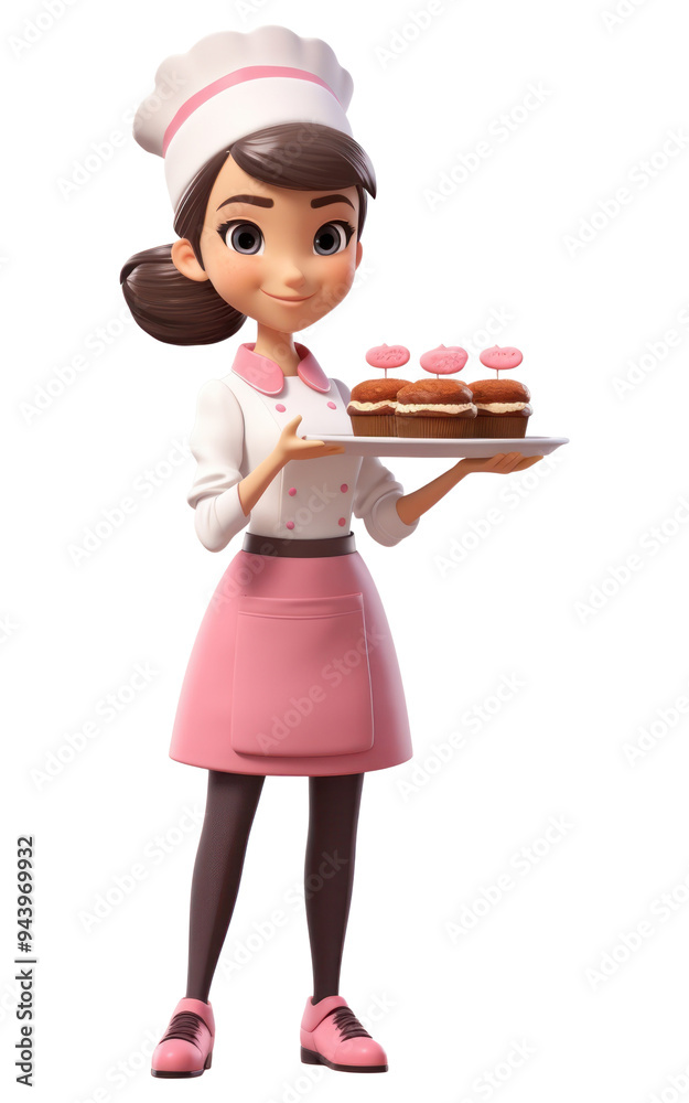 Canvas Prints png holding cartoon food cake.