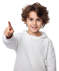 PNG Child portrait finger smile.