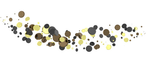 Cascading Celebration: Striking 3D Illustration Showcasing an Abundance of gold Confetti