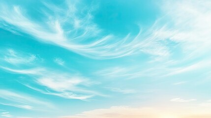 Fototapeta premium A serene sky with soft clouds and a gentle gradient, perfect for backgrounds or nature-themed designs.