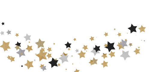 Radiant Euphoria: Lose Yourself in a 3D Gold Stars Rainfall