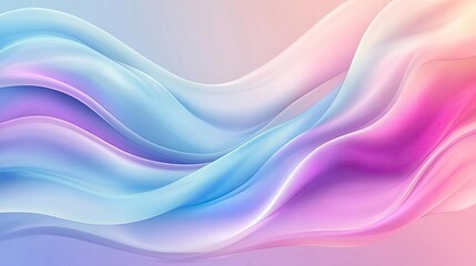 A smooth abstract background featuring soft waves of pastel colors blending harmoniously, perfect for various creative projects.