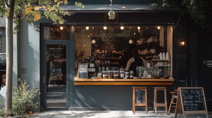 A Coffee Shop with a Warm and Inviting Atmosphere