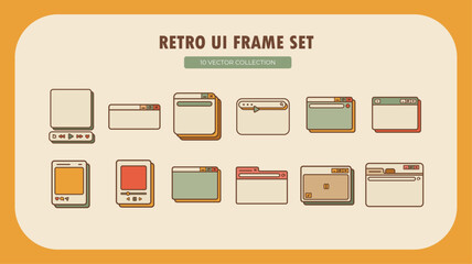 Print Retro UI Frame Set