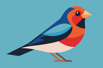 Bird finch vector art illustration