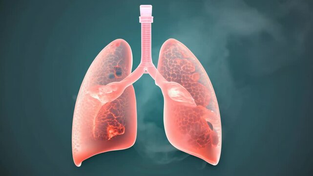 Visualizing the impact of smoke on human lungs during a detailed educational session