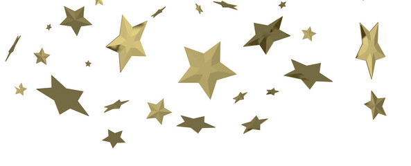 Twinkling Christmas Trail: Exquisite 3D Illustration of Falling Festive Starry Traces